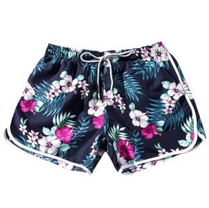 Custom Flower High <b>Waist</b> Casual Short For Women Print Polyester <b>Elastic</b> Short Sport Wear2025 Arrival Premium Apparel Women Short - Product Image 2