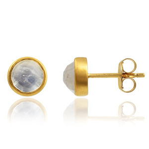 925สเตอร์ลิงเงินแลบราโดไรต์อัญมณีเคลือบด้านต่างหูชุบทองทันสมัยสำหรับผู้หญิงและเด็กผู้หญิงสำหรับงานแต่งงาน - Product Image 6