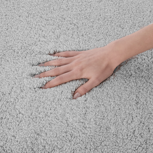 Tapis de bain confortable en microfibre grise claire, antidérapant en diatomite, séchage rapide, lavable en machine, 60x50 cm - Product Image 5