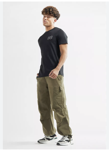 Nueva llegada de los hombres de la calle de algodón pantalones holgados de alta calidad 3D Pocket Cargo pantalones bordados - Product Image 5