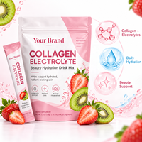 Complément en poudre d'électrolytes et de collagène hydrolysé OEM avec acide hyaluronique et vitamine C en sachet individuel – Fabricant OEM/ODM