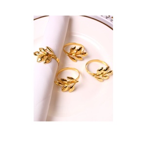 Servilleteros de metal altamente duraderos con detalles clásicos ornamentados para fiestas, bodas y mesas formales para cenas - Product Image 1