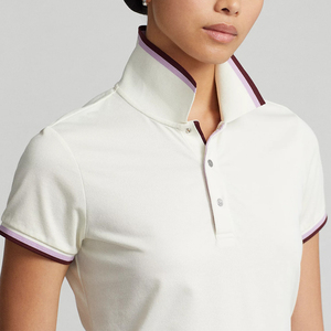 T-shirt personnalisé brodé pour homme, couleur unie, jersey court respirant en polyester, uniforme de golf d'été - Product Image 5