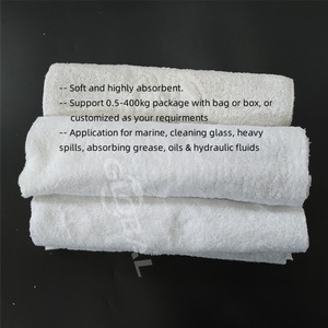 Couture petits chiffons carrés blancs 30cm * 30cm non pelucheux forte absorption d'huile 20Kg chiffons industriels en vrac - Product Image 3