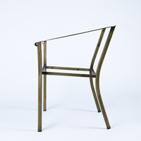 Chaises de salle à manger modernes en bois courbé avec structure en fer et pieds métalliques, empilables, pour la maison, le bureau, l'école, la salle de bain, le parc et l'appartement