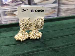 Indian Gold Plated Floral <b>Jhumka</b> Jhumki <b>Earrings</b> Supplier Indian Bridal Jewelry for Wedding Festive Fashion Jewelry Set - Product Image 4