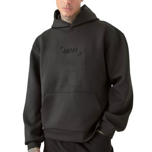 เสื้อฮู้ดผู้ชายแบบสวมหัวมีฮู้ดลายนูนสำหรับผู้ใหญ่2025ลำลองออกแบบได้ตามต้องการดีไซน์ล่าสุด - Product Image 1