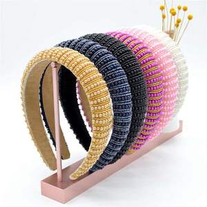 Wholesale SAMI HANDICRAFT Handmade Lightweight Fashion <b>Beaded</b> <b>Headbands</b> Customized Patches Sticker Knotted Seed Hairbands for - Product Image 1