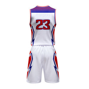 ชุดบาสเก็ตบอลพิมพ์ลายระบายอากาศแบบซับลิเมชั่นพร้อมโลโก้สั่งทำ ขายส่ง คุณภาพดีที่สุด - Product Image 3