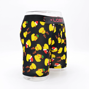 Ropa interior personalizada de alta calidad para hombre, calzoncillos bóxer de cintura media transpirables cómodos de punto de algodón con entrepierna de secado rápido - Product Image 2