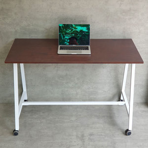 Escritorio Móvil de Diseño Moderno FOS 120x60cm, Escritorio Plegable de Madera con Patas de Hierro Ajustables y Almacenamiento FOS011 - Product Image 5
