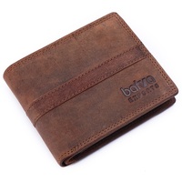 Dompet Kartu Kulit Asli Pria Berkualitas Tinggi, Dapat Disesuaikan, Gaya Vintage Elegan, Panjang Pendek, Benang Katun, RFID