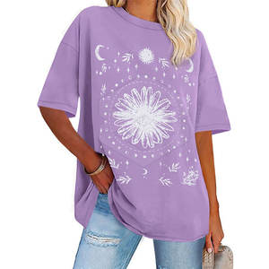 Pakistan Manufacturer High Quality <b>Women</b> <b>Loose</b> Summer Eco-Friendly 100% Cotton Oversized <b>T</b>-<b>Shirt</b> - Product Image 1