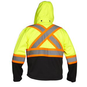 High Quality <b>Work</b> Wear Safety Hi Vis Jacket Security Protection Rain Safety Workwear <b>Waterproof</b> Jacket With Multi Pockets - Product Image 4