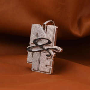 Colgante de diamante Moissinatie en forma personalizada, Plata de Ley 925, colgante de moissanita estilo Hip Hop blanco y negro helado, regalo - Product Image 3