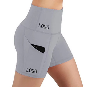 Vente en gros de shorts d'entraînement pour femmes sans couture pour le levage de la hanche shorts de fitness yoga taille haute à séchage rapide avec poches fabriqués au Pakistan 2025 - Product Image 5