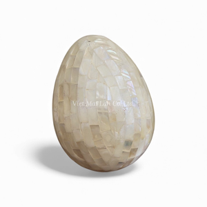 ไข่อีสเตอร์ไม้ไผ่คลาสสิกประดับมุก สำหรับตกแต่งบ้านในฤดูใบไม้ผลิและเป็นของขวัญเทศกาลอีสเตอร์จากเวียดนาม - Product Image 1