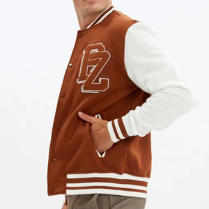 Chaqueta universitaria Unisex de alta calidad, la nueva chaqueta de béisbol universitaria más vendida para hombres, chaqueta universitaria de manga larga con logotipo personalizado para jóvenes - Product Image 3