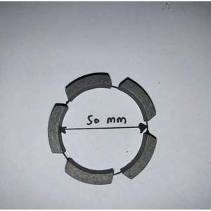 Diabu 50mmCDS Segments de forets diamantés à matrice métallique 100 pièces Argent - Product Image 1