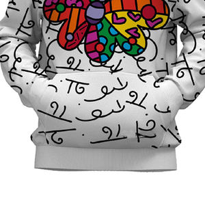 Sudadera con capucha de poliéster/nailon de gran tamaño antiarrugas de punto con cremallera estampada Puff para hombre - Product Image 4