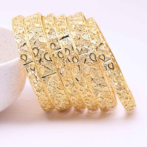 ขายส่งกำไลชุบทอง14K 18K 24K กำไลแฟชั่นกำไลข้อมือแบบดั้งเดิมเครื่องประดับทองเหลืองบรรจุทอง - Product Image 2