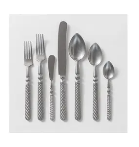 New Arrival thép không gỉ thiết lập dao kéo bạc màu ngã ba và dao Flatware cho nhà bếp và khách sạn Tabletop handmade trong số lượng lớn