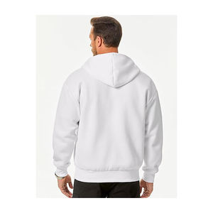 Sudaderas con cremallera de gran tamaño de alta demanda para hombres Peso pesado 100% Algodón Calidad de lujo con patrón de estampado de invierno - Product Image 5