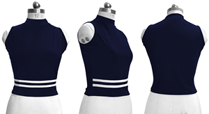 Camiseta azul de Boutique India de la mejor calidad para Niñas para mujeres Casual último exclusivo cómodo poliéster/tejido de punto de la India - Product Image 5