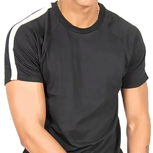 Gym Active Men's Pink Vintage Sporty Solid <b>T</b>-<b>Shirt</b> Shorts Set Stand <b>Collar</b> Quick Dry Knitted Eco-Friendly ODM Winter Plain Dyed - Product Image 5