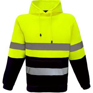 Men's High Visibility Construction Hoodies Custom Designs Safety Reflective Zip-up Breathable Construction Hoodies for - Product Image 6