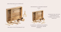 Ensemble de bac sensoriel en bois personnalisé pour enfants, jouets Montessori pour tout-petits, vente en gros prix de fabricant indien