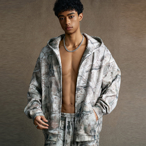 Sudadera con Capucha y Cremallera Sublimada de Moda, Fabricación OEM, Marca Privada Personalizada, Estilo Invernal, Forro Polar, Secado Rápido, Transpirable y Cómoda - Product Image 4
