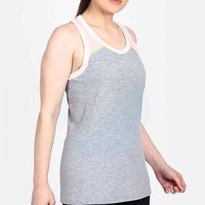 Venta al por mayor de diseño único de talla grande de las mujeres camiseta sin mangas de estilo casual sostenible transpirable - Product Image 4