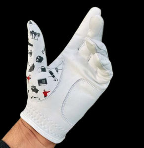 sheepskin Universal Fit <b>One</b> Size Left Handed Men's and Women's <b>Compression</b>-Fit Carletta Leather Golf <b>Glove</b> - Product Image 1