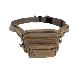 Riñonera de lona de gran capacidad para Unisex, riñonera personalizable con cierre de cremallera para viajes al aire libre - Product Image 4