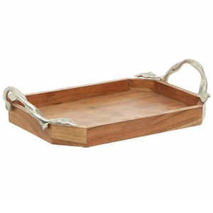 Bandeja Decorativa Rectangular de Diseño Elegante y Alta Calidad, Fabricada en Madera con Acabado Negro y Diseño Impreso Completo - Product Image 2