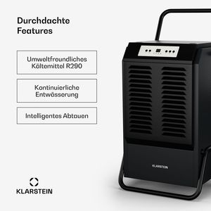 Déshumidificateur commercial 90L par jour, sécheur d'air portable à compresseur avec drainage continu pour les pièces de 140 à 180 m2, anthracite - Product Image 5
