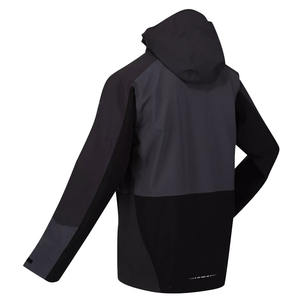 Chaqueta deportiva impermeable para hombre 2025, cortavientos con capucha y logotipo personalizado OEM de alta calidad con características de senderismo lisas negras a prueba de viento - Product Image 5