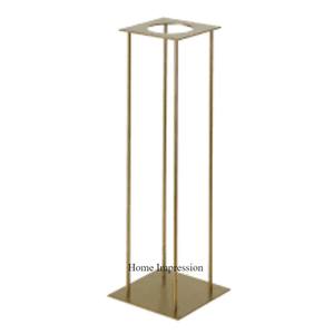 Cadre en métal robuste plaqué or de haute qualité avec support en acrylique Harlow Designer créatif moderne décoration de pièce maîtresse de mariage - Product Image 6