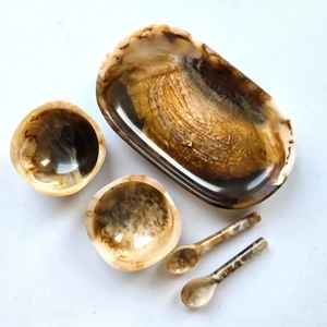 Elegante juego de comedor de Arte de resina, cuencos y platos de epoxi ecológicos para una elegante decoración de mesa, regalos de boda y festivos árabes - Product Image 2