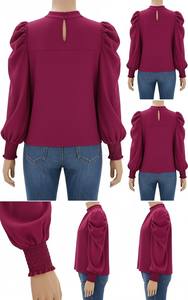 Blusa de Mujer Estilo Europeo Americano, Holgada, Sin Mangas, para Primavera y Otoño, para Oficina, de Organza, No Tejida, Nueva Colección 2025 - Product Image 4