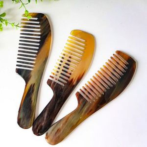 HOPE NATURAL CUSTOMIZED HANDMADE HORN <b>COMB</b> with Fine and <b>Wide</b> Teeth Handmade Buffalo Horn <b>Comb</b> for Hair Styling - Product Image 4