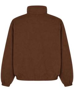 Mens Brown Lightweight <b>Zip</b> <b>Up</b> <b>Jacket</b> High Neck Windproof Casual Canvas Outerwear With Pockets For Autumn Winter Daily Wear Mens - Product Image 2