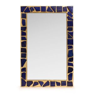 Miroir en bois d'acacia et résine Miroir mural élégant pour le salon, la chambre à coucher, le hall Décoration intérieure Miroir en bois élégant Incrustation de résine - Product Image 1