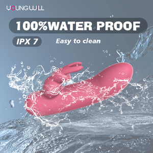 Dildo Kelinci Motor Ganda Terlaris untuk Wanita Stimulasi <span class=keywords><strong>Internal</strong></span> dan Eksternal Tahan Air Silikon Aman untuk Tubuh - Product Image 3