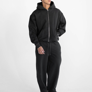 2025 vêtements de sport décontractés pour hommes coupe ample ensemble de survêtement 100% coton en relief imprimé à capuche et sweat tricoté hiver pour hommes - Product Image 1