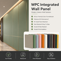 Panel Dinding Warna Solid Arang Bambu Permukaan Halus Lembut Pelapis Interior Tahan Air Tangga Gudang Hotel Tamu