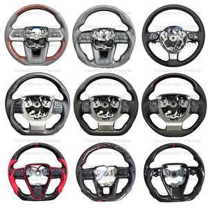 Volant de voiture sport en cuir carbone forgé CE CUSTOM toyota avec palettes de changement de vitesse pour hilux vigo revo n70 n80 - Product Image 5