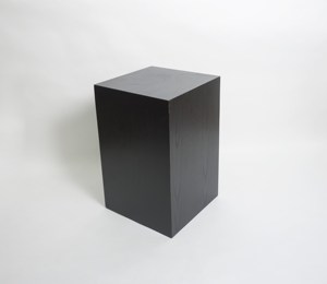 Mesa Auxiliar Moderna de Madera Maciza Negra Cuadrada, Mesa Lateral Minimalista de Madera para Sala de Estar, Dormitorio, Hotel, Apartamento - Product Image 3