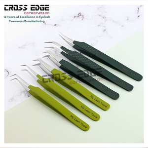 Trending Stainless Steel Fiber Tip Eyelash Extension Tweezers Diamond Grip Non Slip <b>Precision</b> <b>Tool</b> for False Lash Application - Product Image 6